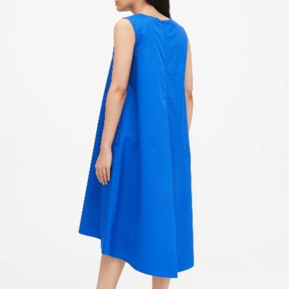 White Banana Republic Poplin A-Line High Low Sleeveless Dress (NWT) - Picture 4 of 4